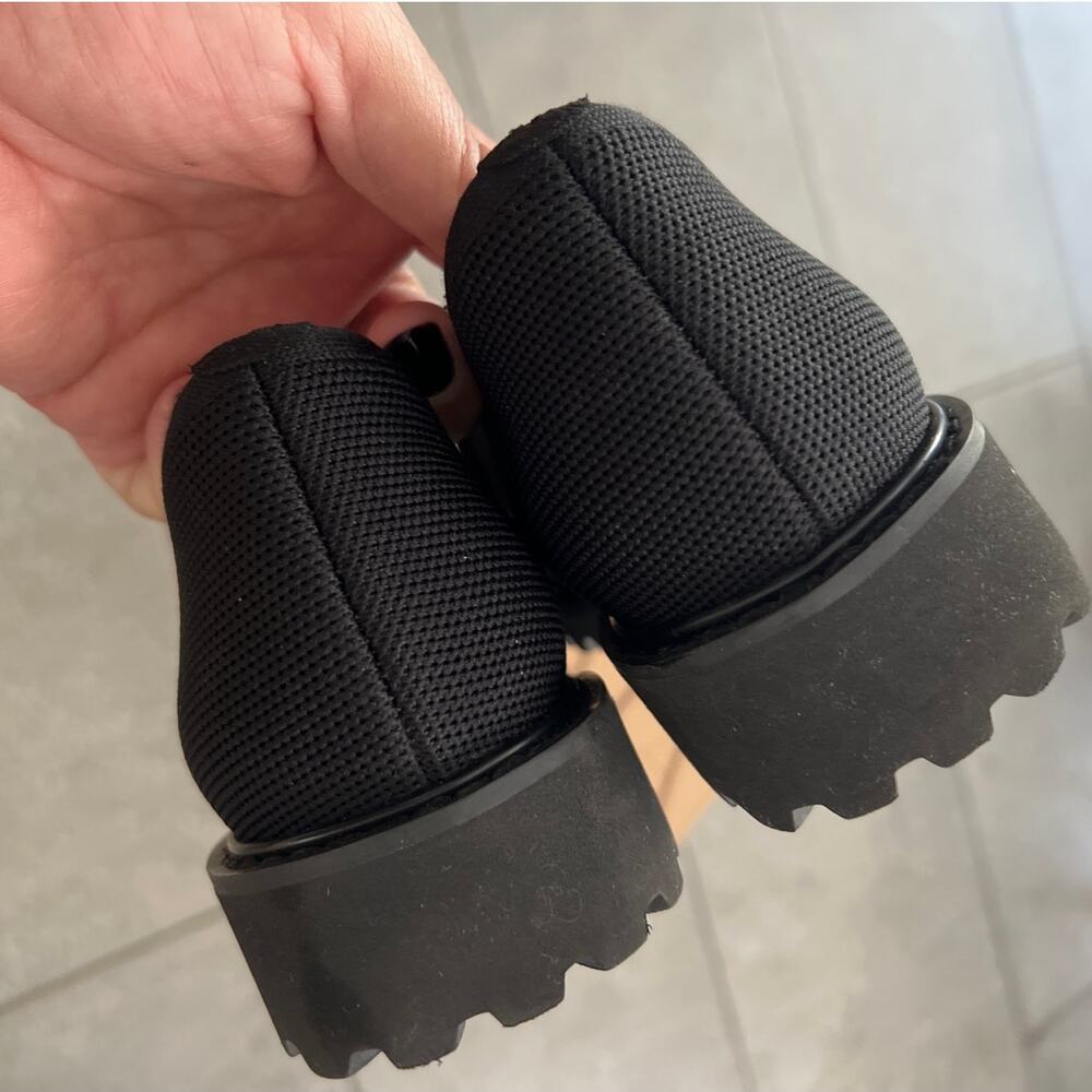 Vivaia Round-Toe Black Platform Chunky Heel Loafers (Francesca) Women Size 9 - Picture 5 of 8